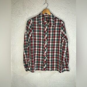 Vintage plaid button up shirt